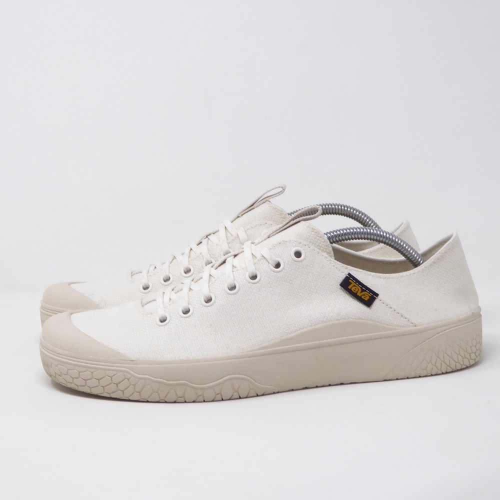 Teva Mens Terra Canyon Shoes Sneaker White Canvas Lace Up Low Top 10.5 - Picture 4 of 9